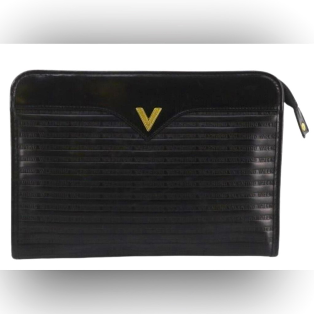 Valentino Garavani Black Evening Clutch